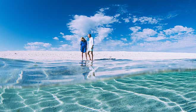 Autopia Tours 5 day Perth to Exmouth Tour Shell Beach Conservation Park south east of Denham Shark Bay Tourism WA