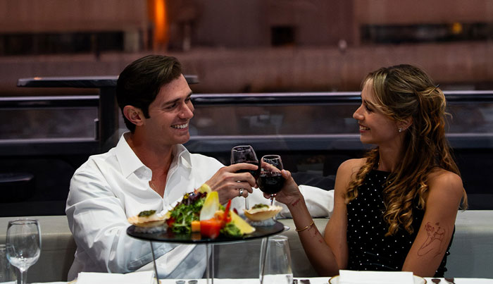 CLEARVIEW GLASS BOAT dinner WINE PAIRING 1001