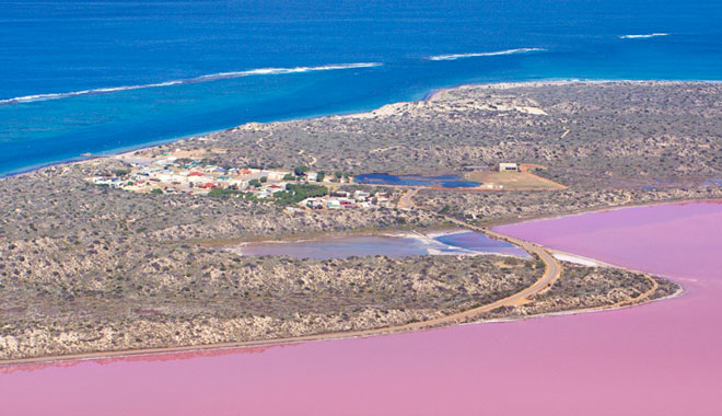 Hutt Lagoon Pink Lake Flight1
