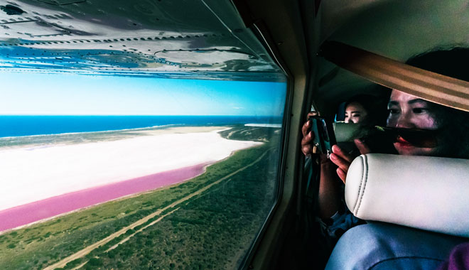 Pink Lake Hutt Lagoon Scenic Flights 11