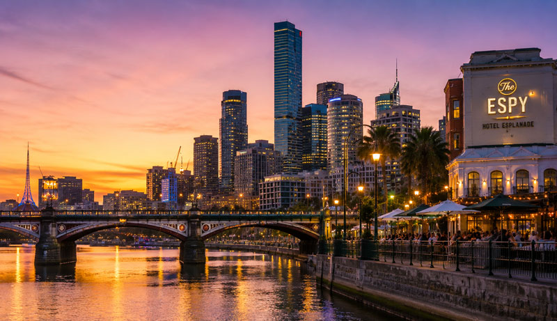 Sandridge Bridge Yarra River Southbank The Espy AI MELB
