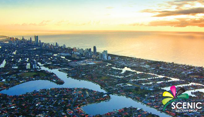 Scenic TOUR 12 actual view ballooning over the gold coast