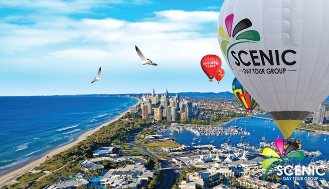 Scenic TOUR 12 scenic day tour group ballooning over the gold coast