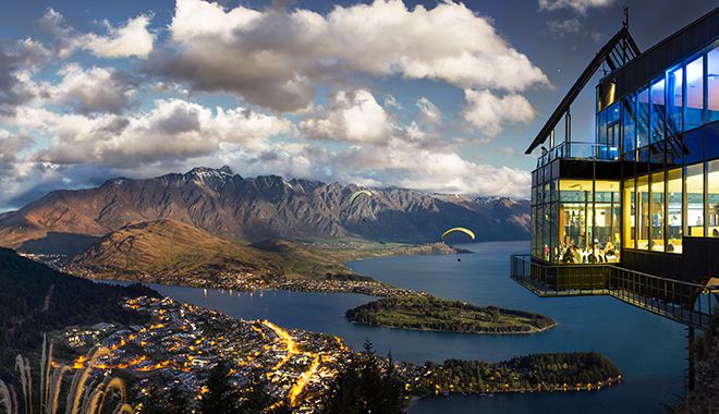 Stratosfare Restaurant The view of Queenstown  Low resolution