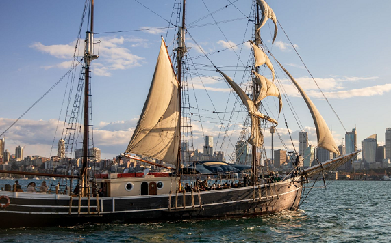 Tall Ship Wine & Canapes Evening Cruise