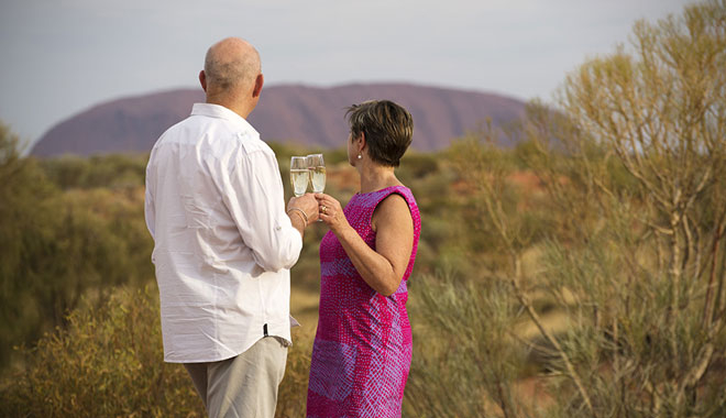 Dining in the desert with Uluru