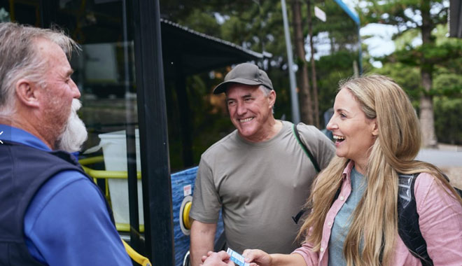 hop on, hop off 'Island Explorer' shuttle bus rottnest 00