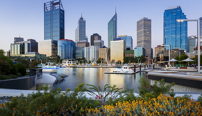 Elizabeth Quay Perth Western Australia Cityscape