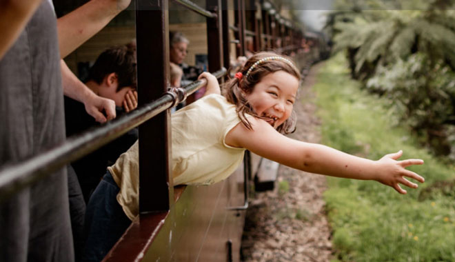 puffing billy train kid