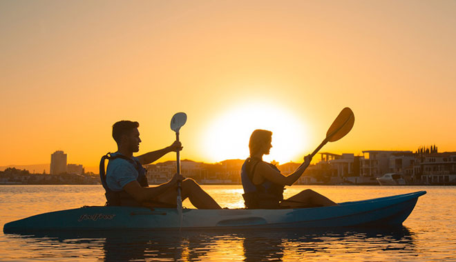 sunset kayak gold coast1