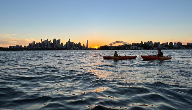 sunset kayak