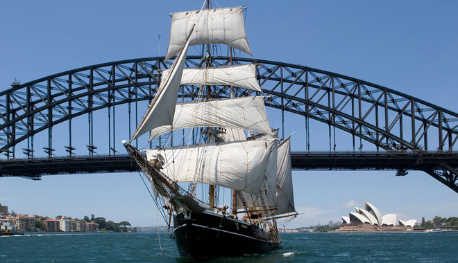 syd harbour lunch tallship 8