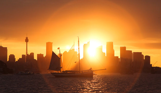 Sunset on Sydney Harbour