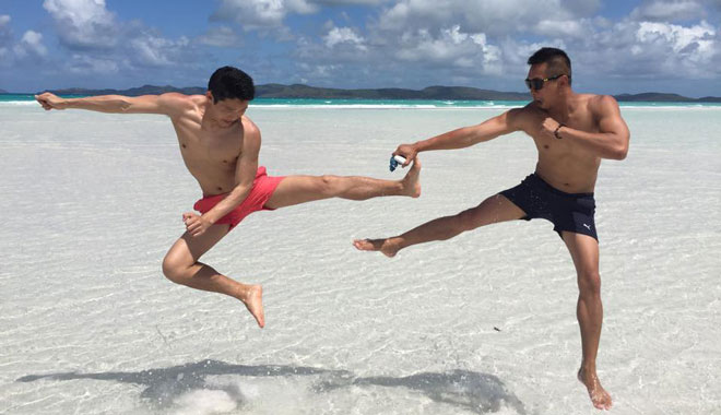 whitehaven beach korean boys